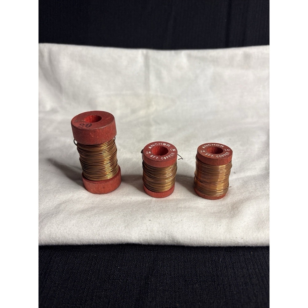 Anchor Soft Copper Craft Wire Set 3 Rolls 20 & 24 Gauge Jewelry Making Supplies